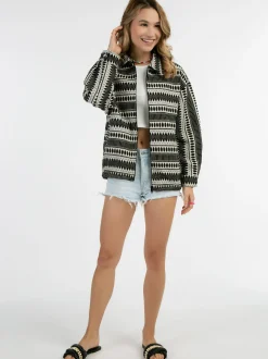 IZIA Damen Oversize-Blouson in mehrfarbig