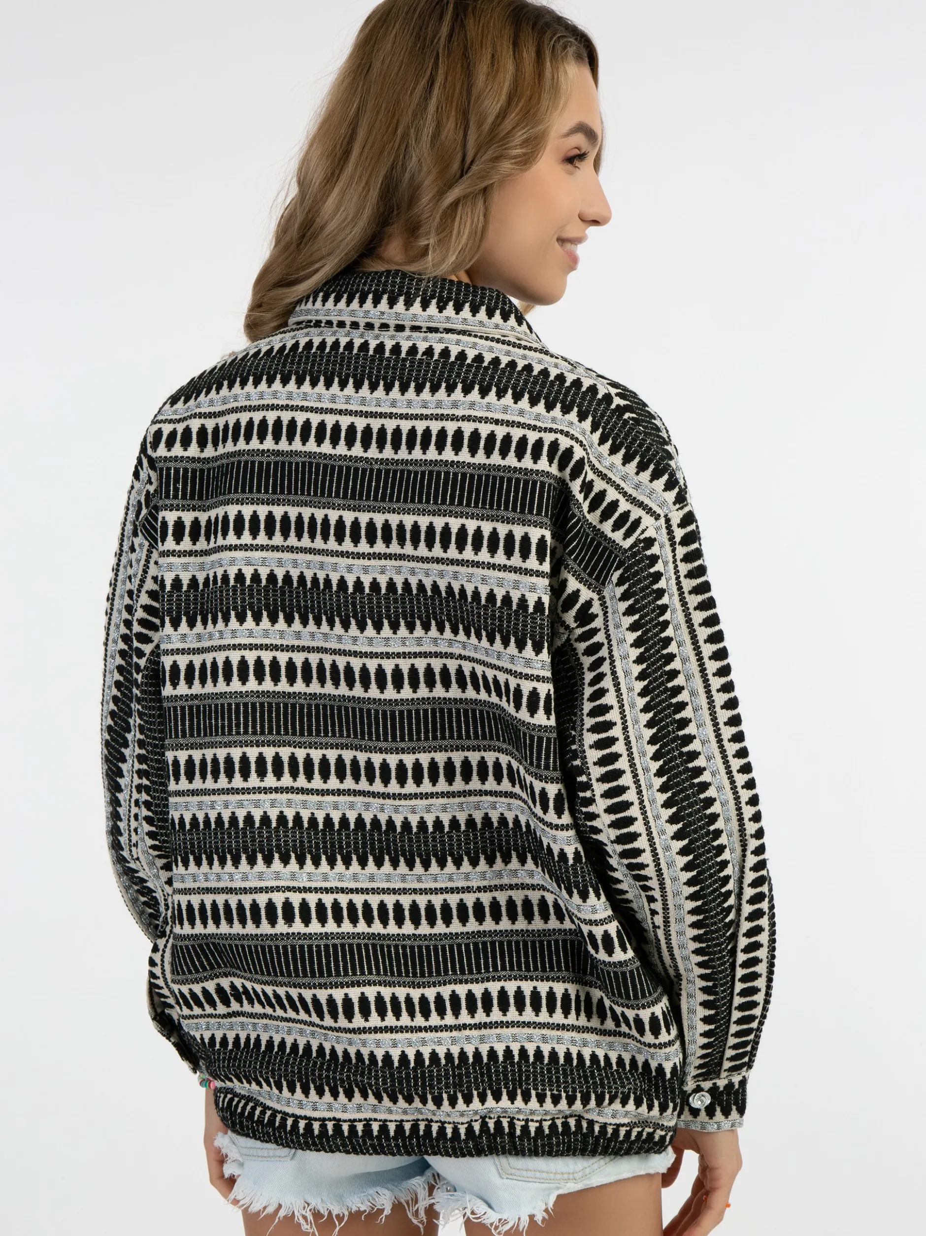 IZIA Damen Oversize-Blouson in mehrfarbig