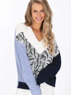 IZIA Damen Pullover in ecru