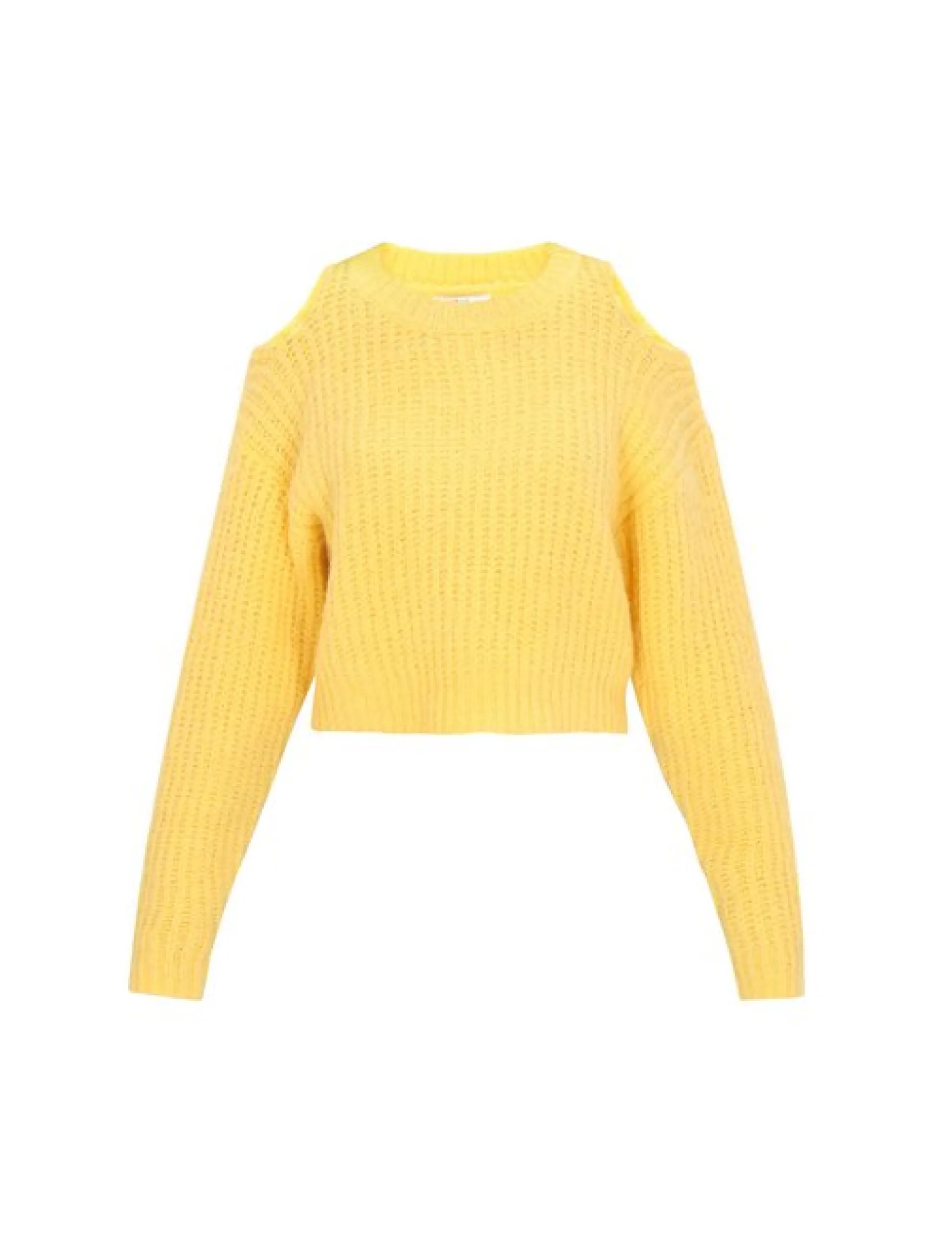 IZIA Damen Pullover in gelb - Ausschnitt: Rundhals