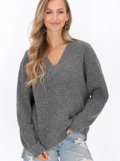 IZIA Damen Pullover in grau