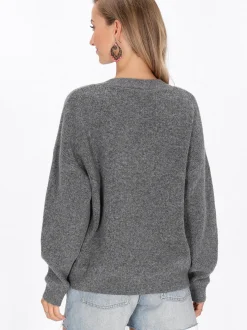 IZIA Damen Pullover in grau