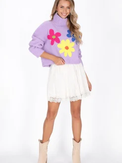 IZIA Damen Pullover in lila