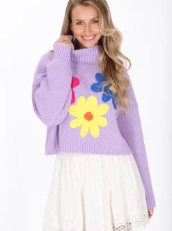 IZIA Damen Pullover in lila