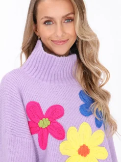IZIA Damen Pullover in lila