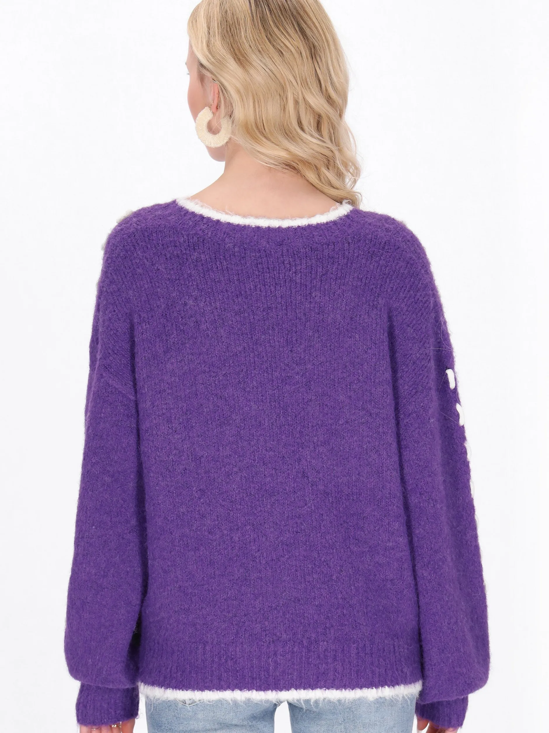 IZIA Damen Pullover in lila