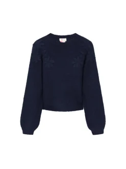 IZIA Damen Pullover in marine - Ausschnitt: Rundhals