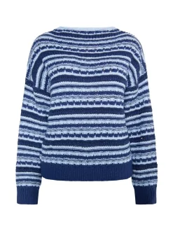 IZIA Damen Pullover in marine - Ausschnitt: Troyerkragen