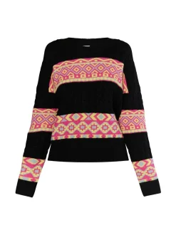 IZIA Damen Pullover in mehrfarbig - Ausschnitt: Rundhals