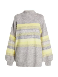 IZIA Damen Pullover in mehrfarbig - Ausschnitt: Rundhals