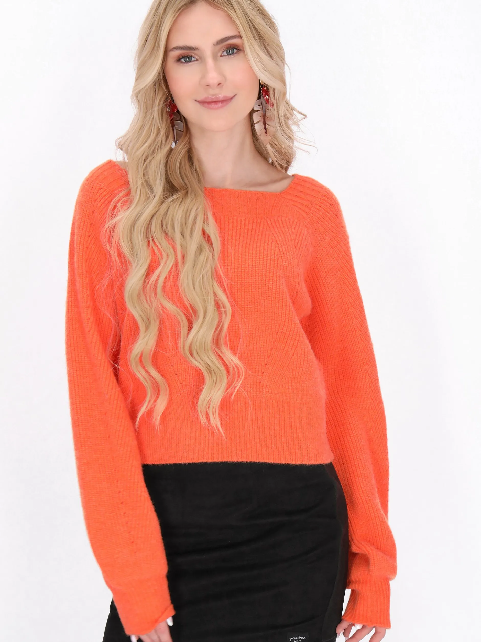 IZIA Damen Pullover in orange