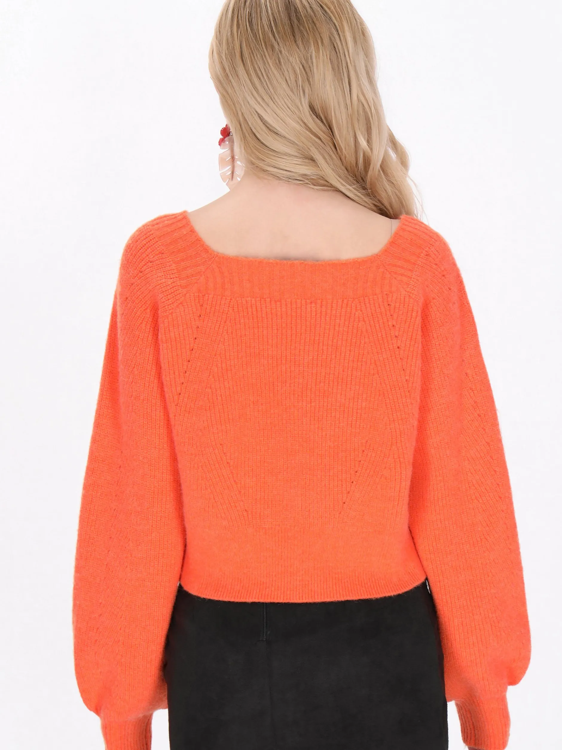 IZIA Damen Pullover in orange