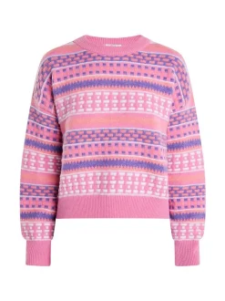 IZIA Damen Pullover in pink - Ausschnitt: Rundhals