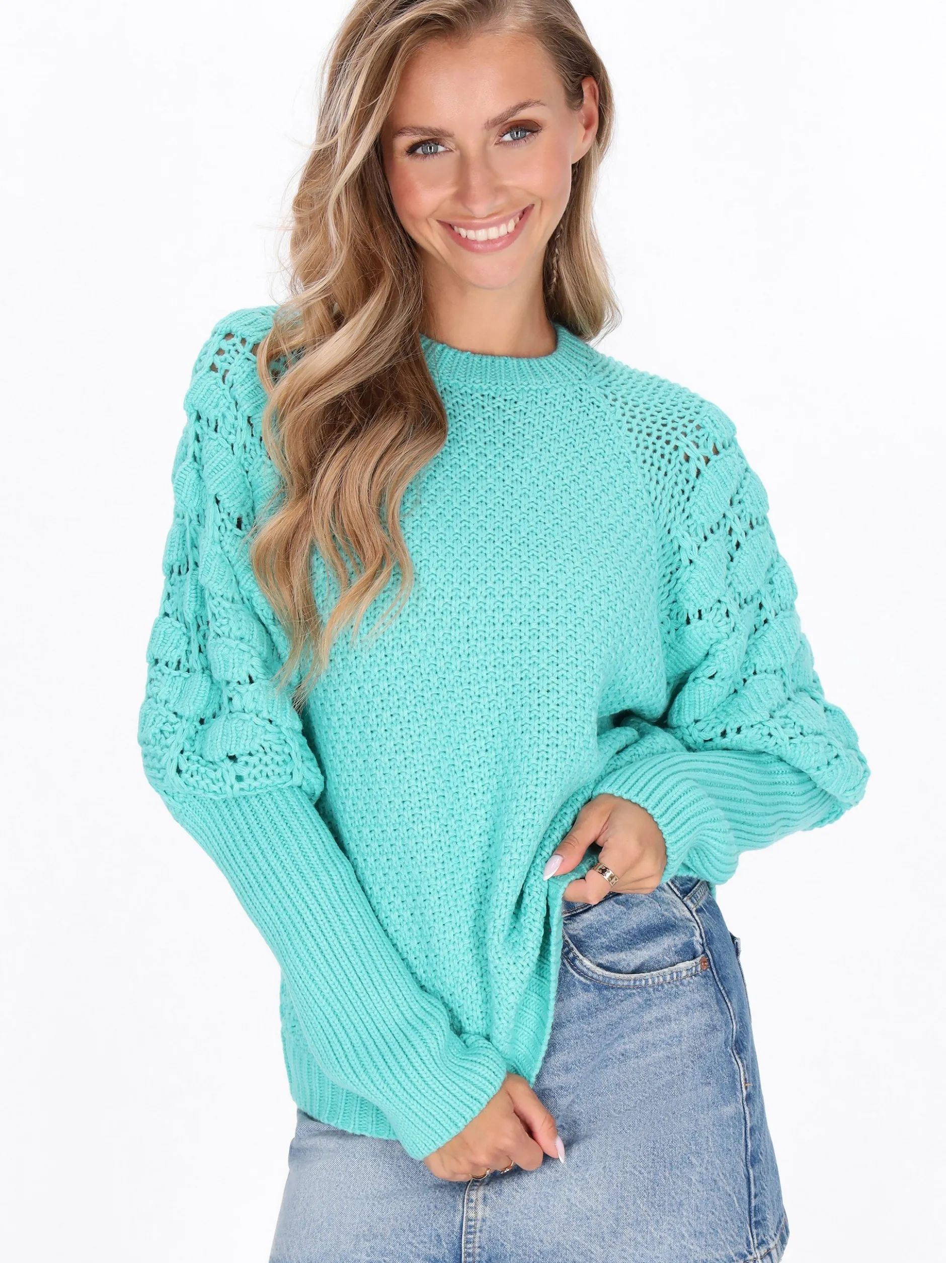 IZIA Damen Pullover in türkis