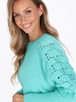 IZIA Damen Pullover in türkis