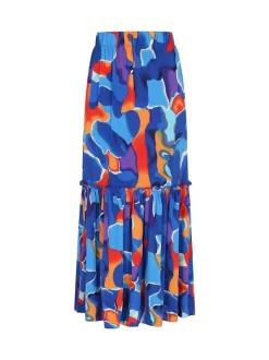IZIA Damen Rock in blau orange
