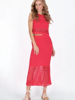 IZIA Damen Rock in fuchsia
