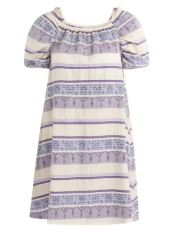 IZIA Damen Sommerkleid in lila - Ausschnitt: Carmen