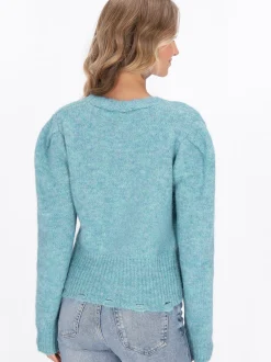 IZIA Damen Strickjacke in blau