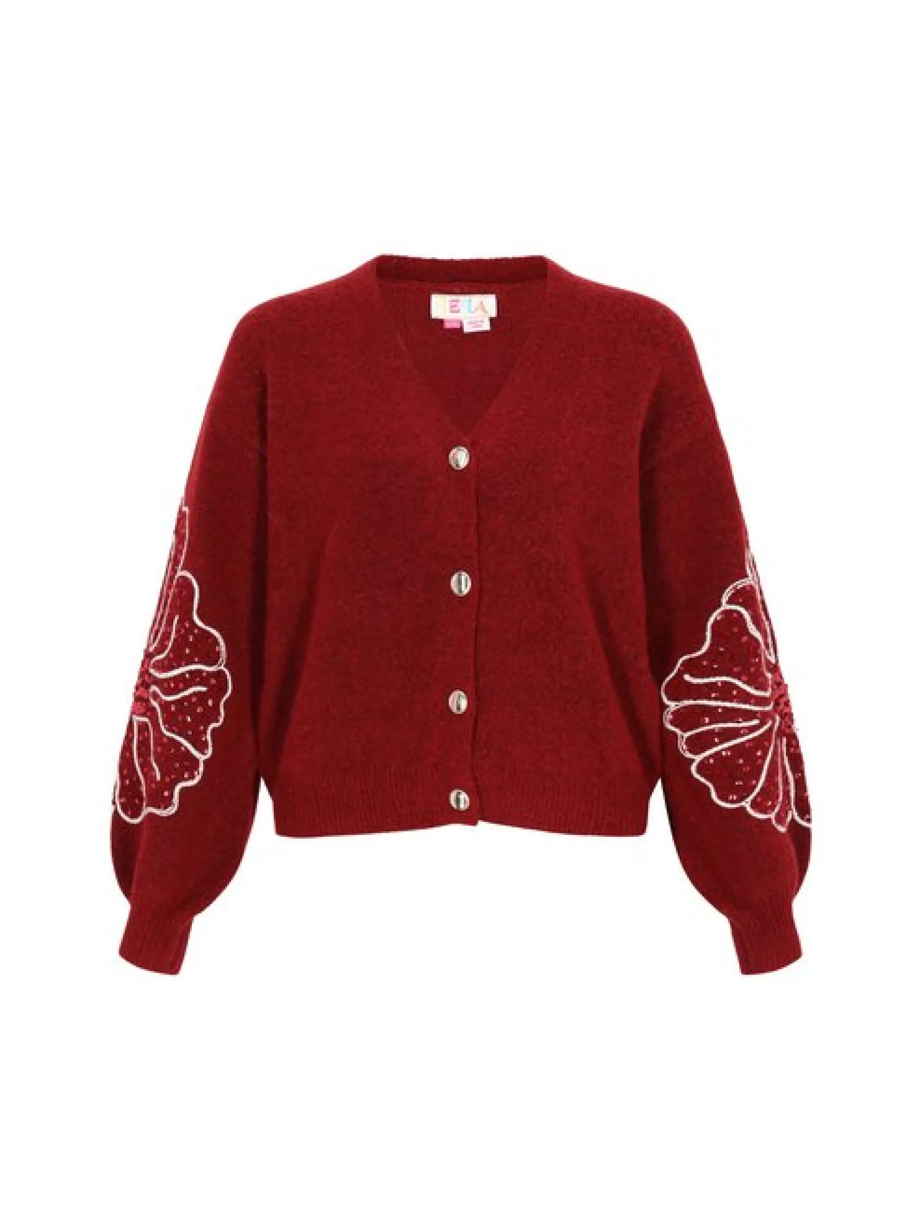 IZIA Damen Strickjacke in bordeaux