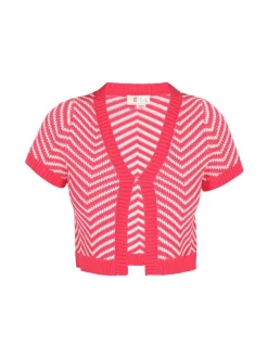 IZIA Damen Strickjacke in fuchsia