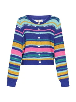 IZIA Damen Strickjacke in mehrfarbig