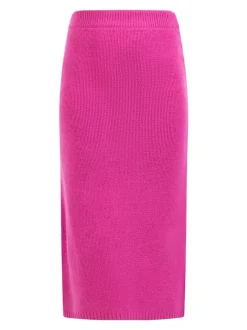 IZIA Damen Strickrock in pink - Länge: mittel