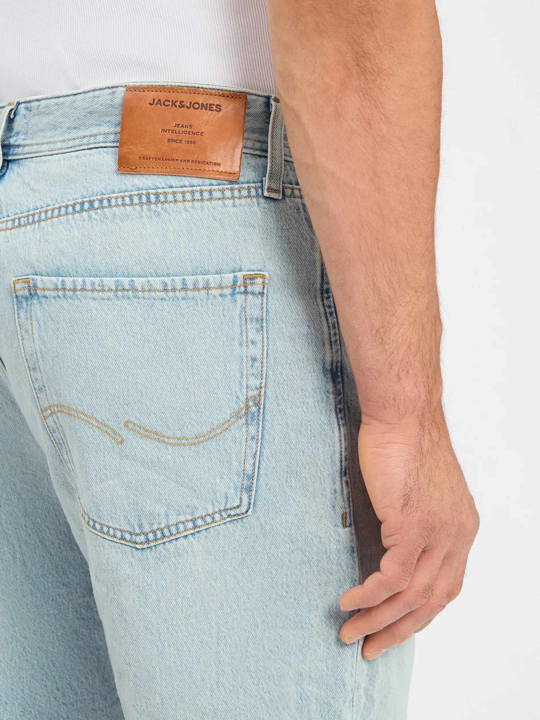 Jack & Jones Herren Jeans Shorts - JJITONY in bleached