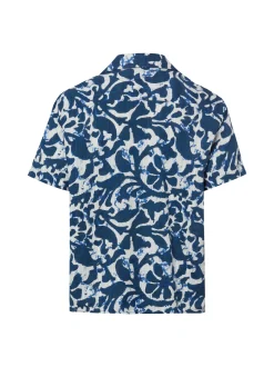 Jack & Jones Herren Kurzarmhemd - JPRBlubilbao in indigo ecru