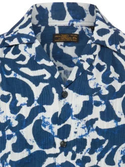 Jack & Jones Herren Kurzarmhemd - JPRBlubilbao in indigo ecru