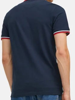 Jack & Jones Herren Poloshirt - 3er Pack Paulos - Slim Fit in hellblau