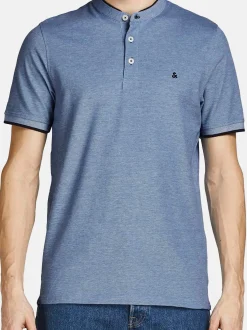 Jack & Jones Herren Poloshirt - 2er Pack Paulos Mao in hellblau