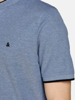 Jack & Jones Herren Poloshirt - 2er Pack Paulos Mao in hellblau