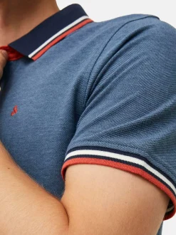 Jack & Jones Herren Poloshirt - 2er Pack Paulos - Slim Fit in blau