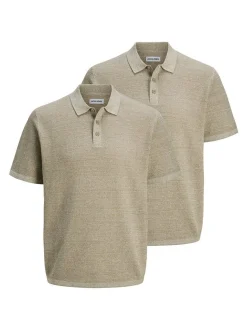 Jack & Jones Herren Poloshirt im 2er-Pack George in beige