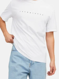 Jack & Jones Herren T-Shirt - 3er Pack Star JJ in weiß
