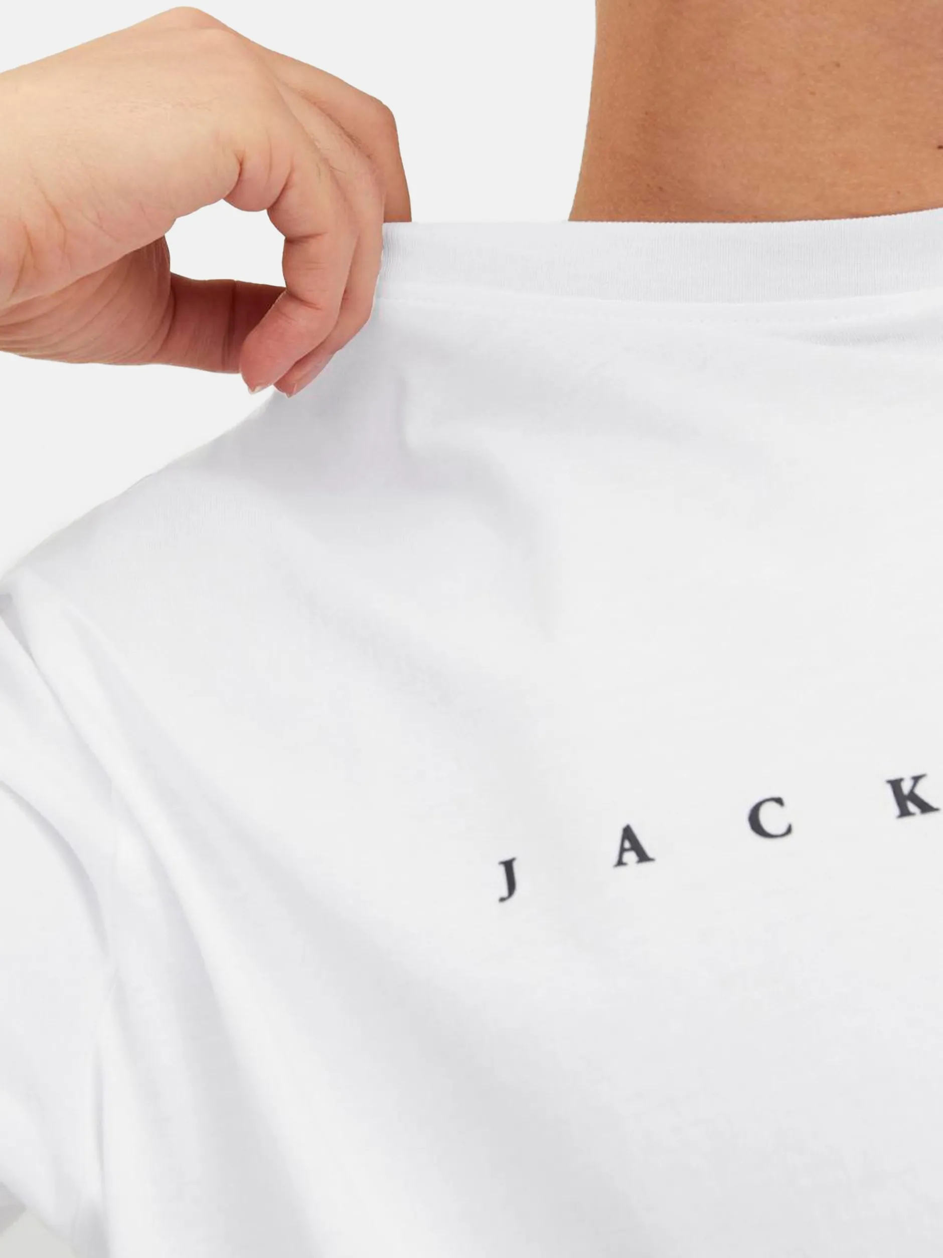 Jack & Jones Herren T-Shirt - 3er Pack Star JJ in weiß