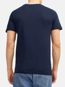 Jack & Jones Herren T-Shirt - 3er Pack Basic in blau