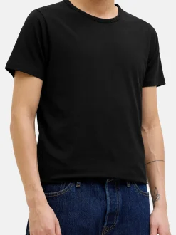 Jack & Jones Herren T-Shirt - 2er Pack Basic in schwarz