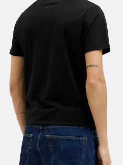 Jack & Jones Herren T-Shirt - 2er Pack Basic in schwarz