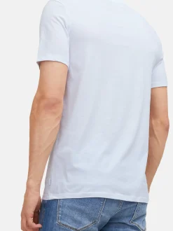 Jack & Jones Herren T-Shirt - 4er Pack Basic in weiß