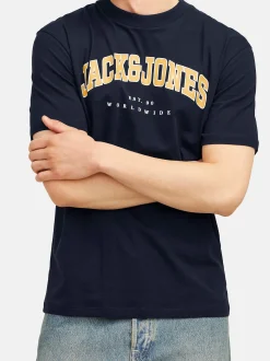 Jack & Jones Herren T-Shirt - 3er Pack Caleb Varsity in blau