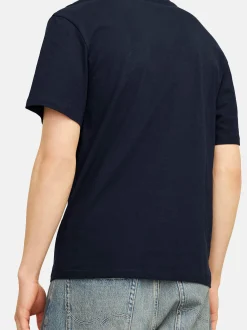 Jack & Jones Herren T-Shirt - 3er Pack Caleb Varsity in blau