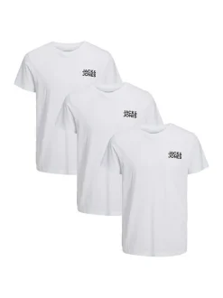 Jack & Jones Herren T-Shirt - 3er Pack Corp in denim
