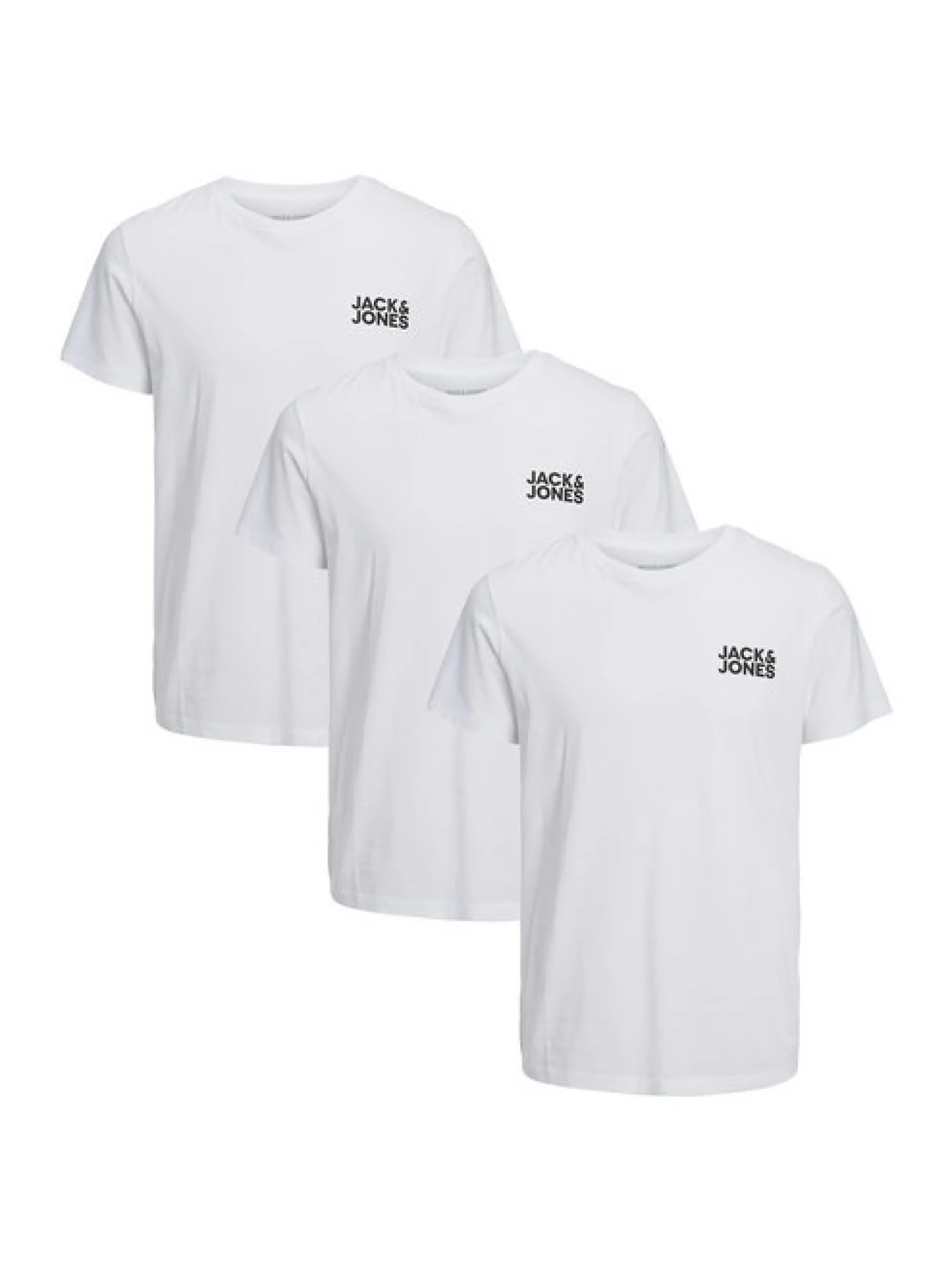 Jack & Jones Herren T-Shirt - 3er Pack Corp in denim