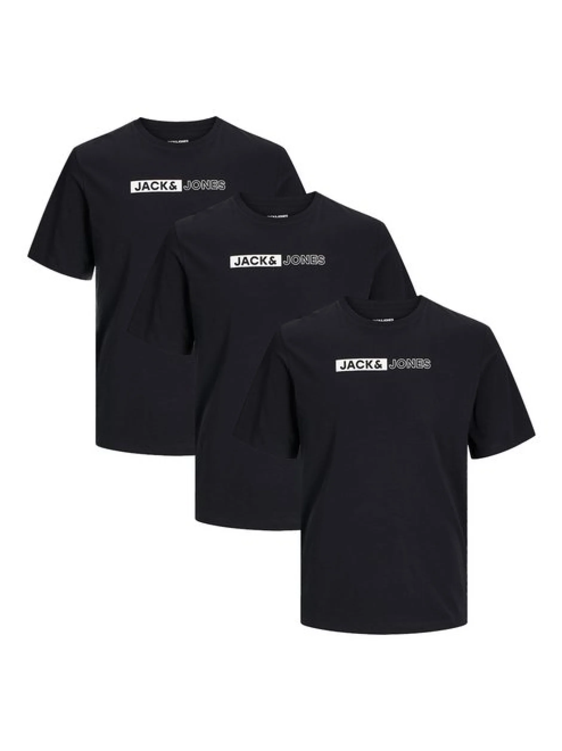 Jack & Jones Herren T-Shirt - 3er Pack Corp in denim