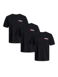 Jack & Jones Herren T-Shirt - 3er Pack Corp in schwarz