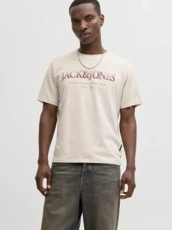 Jack & Jones Herren T-Shirt in melange - Ärmel: kurzarm