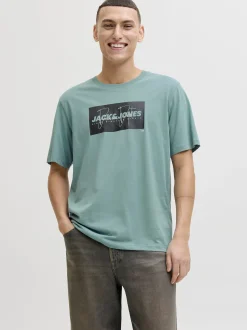 Jack & Jones Herren T-Shirt in mint schwarz