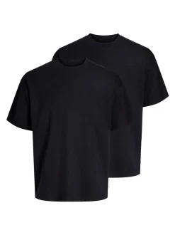 Jack & Jones Herren T-Shirts - Barron Tee im 2er-Pack in schwarz
